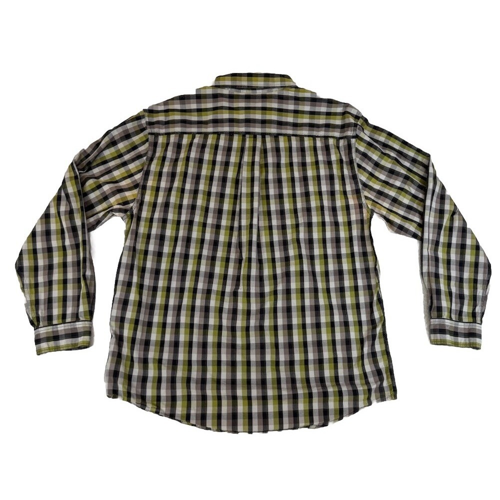 Carhartt Shirt Mens Large Black Yellow Cotton Relaxed Fit Button Long Sleeves Lg - Picture 2 of 16